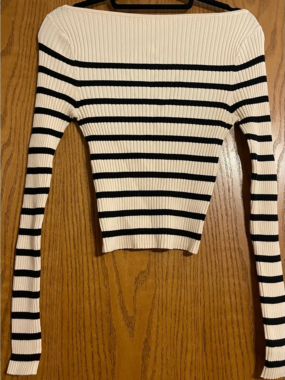H&M Striped Boatneck Ribbed Top - Picture 2 of 3